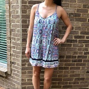 Bershka Paisley Romper Blue Purple M